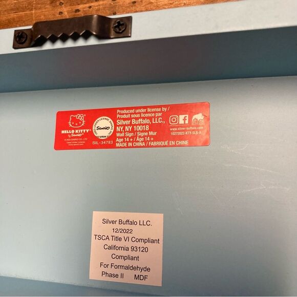 Hello Kitty Good Vibes Sign Wall Art Decor Rainbow Spring New - Picture 7 of 10